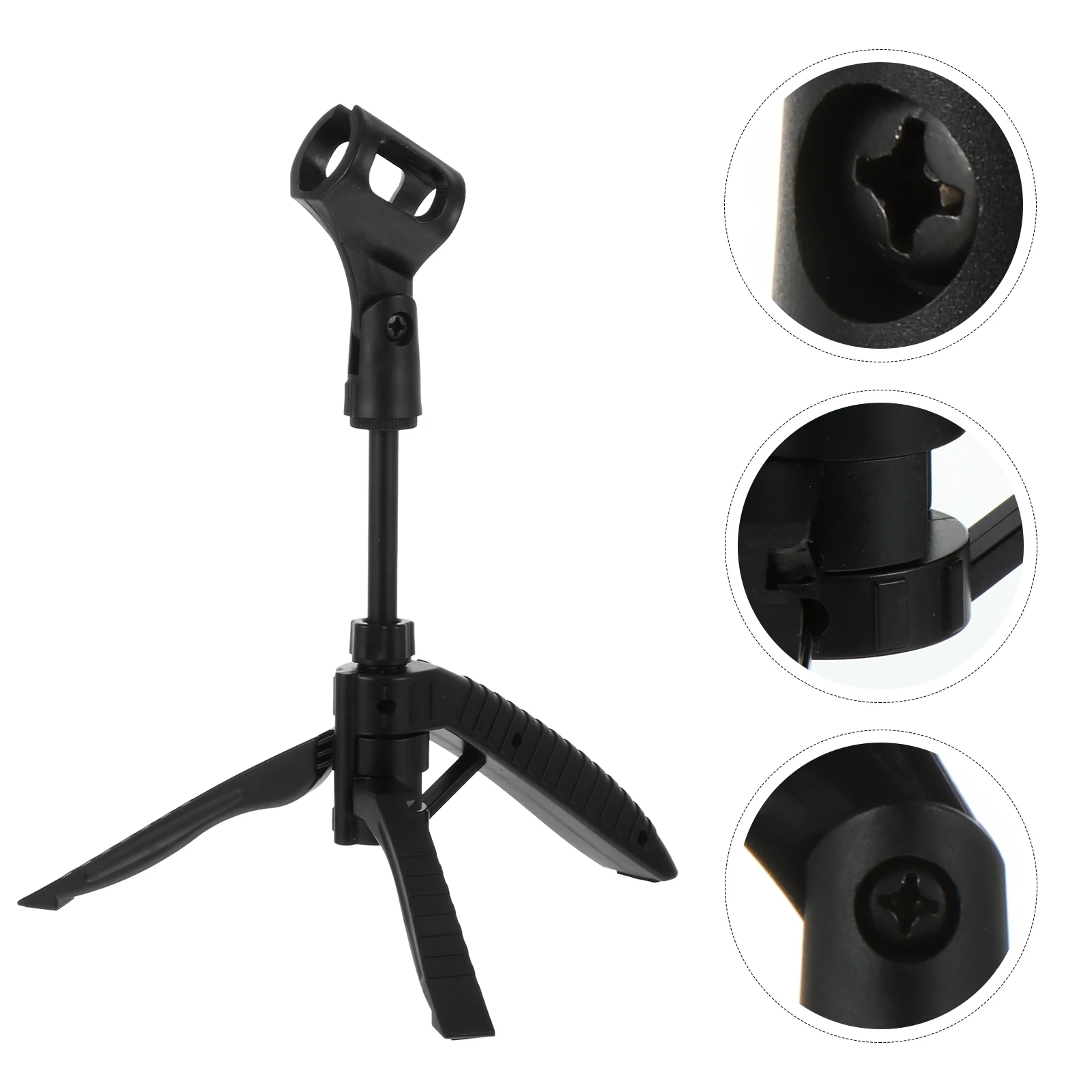 

Adjustable Height Microphone Stand For Recording Streaming Vlogging Telescopic Mic Stand Non-Slip Silicone Base Detachable
