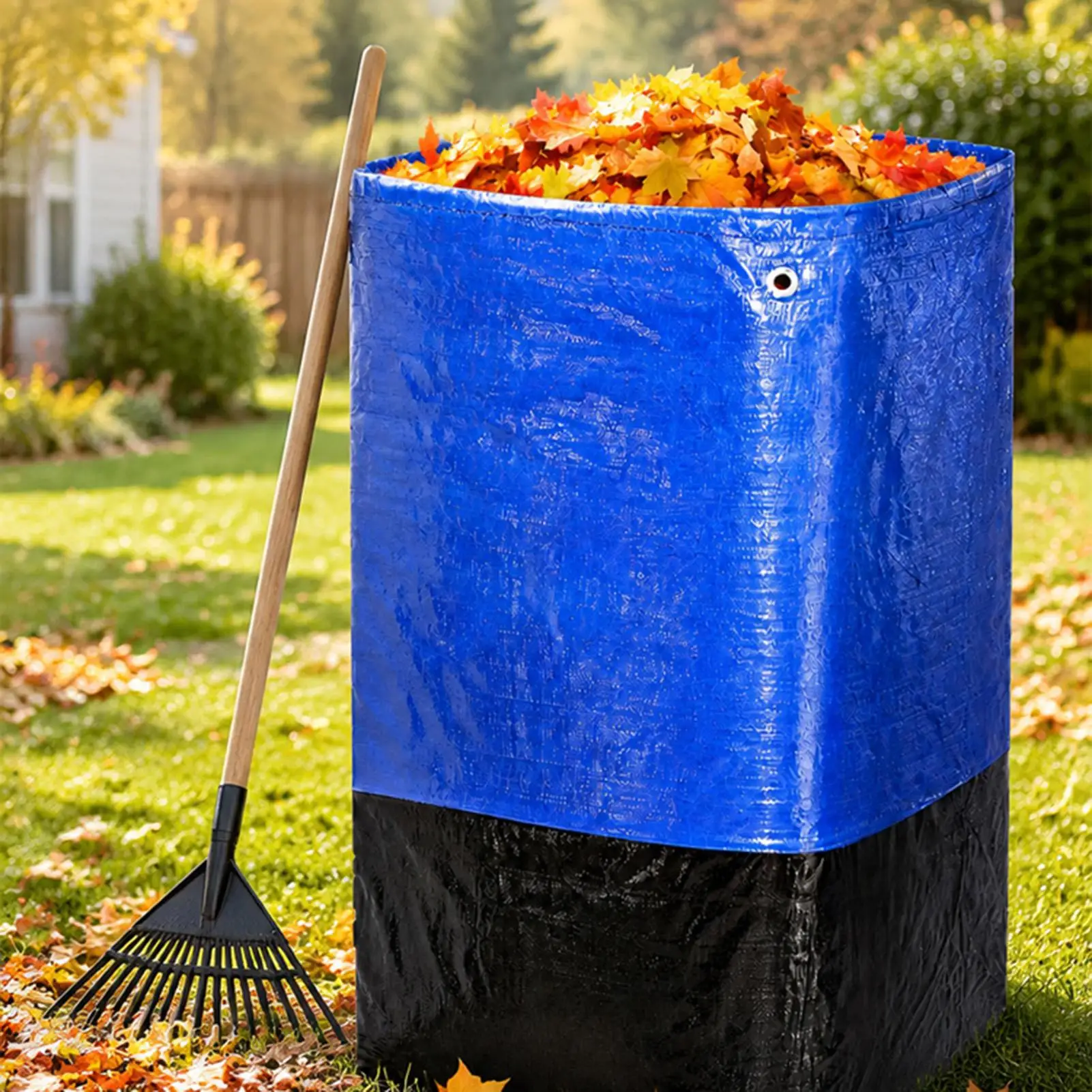 Lawn Bags Reusable Foldable Waterproof Heavy Duty Container Self-Standing Garden Trash Bags For Home Moving Outdoor Debris Grass