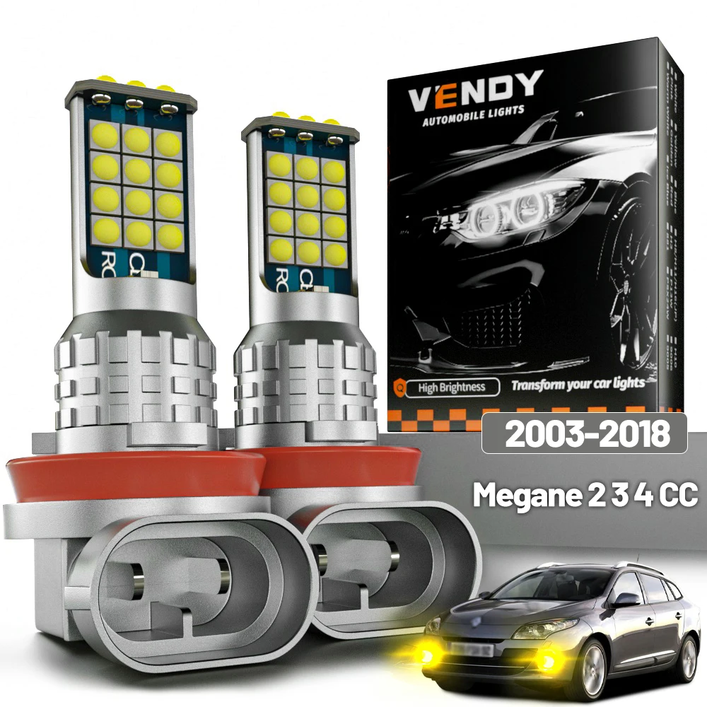 2 Stück LED-Nebelscheinwerfer für Renault Megane 2 3 4 CC 2003-2018 2004 2007 2008 2009 2010 2011 2012 2013 2014 2015 2016 Zubehör