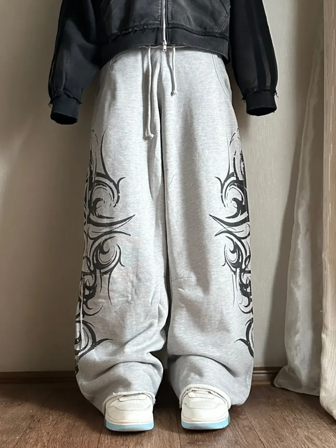 Y2K American Streets موضة Sweatpants زوجين فضفاض الاتجاه السراويل الرجعية عادية مريحة دائم التدريب في الهواء الطلق تشغيل السراويل