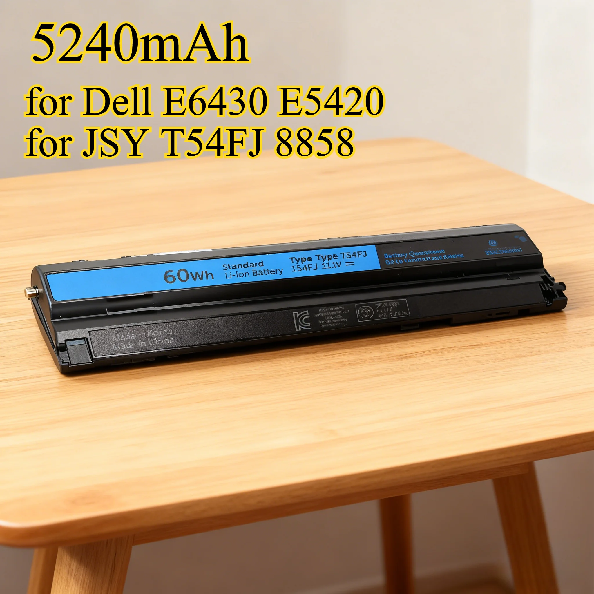 

Аккумулятор для ноутбука Dell E6430 E5420 E6520 E6420, замена серии JSY T54FJ 8858X M421R, 5240 мАч