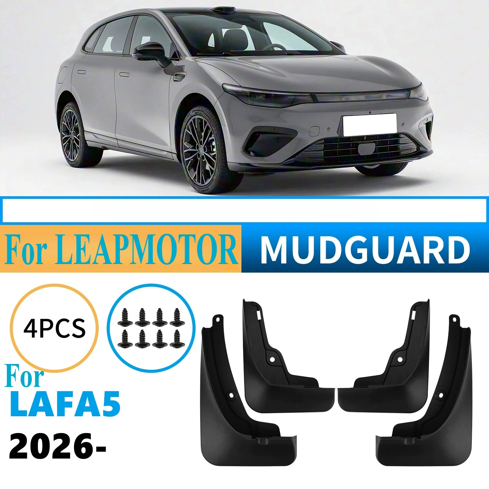 

For Leap Motor Lafa5 2026 Mud Flaps - Custom Fit Car Mudguards Fender Protector Durable Auto Exterior Modification Accessories