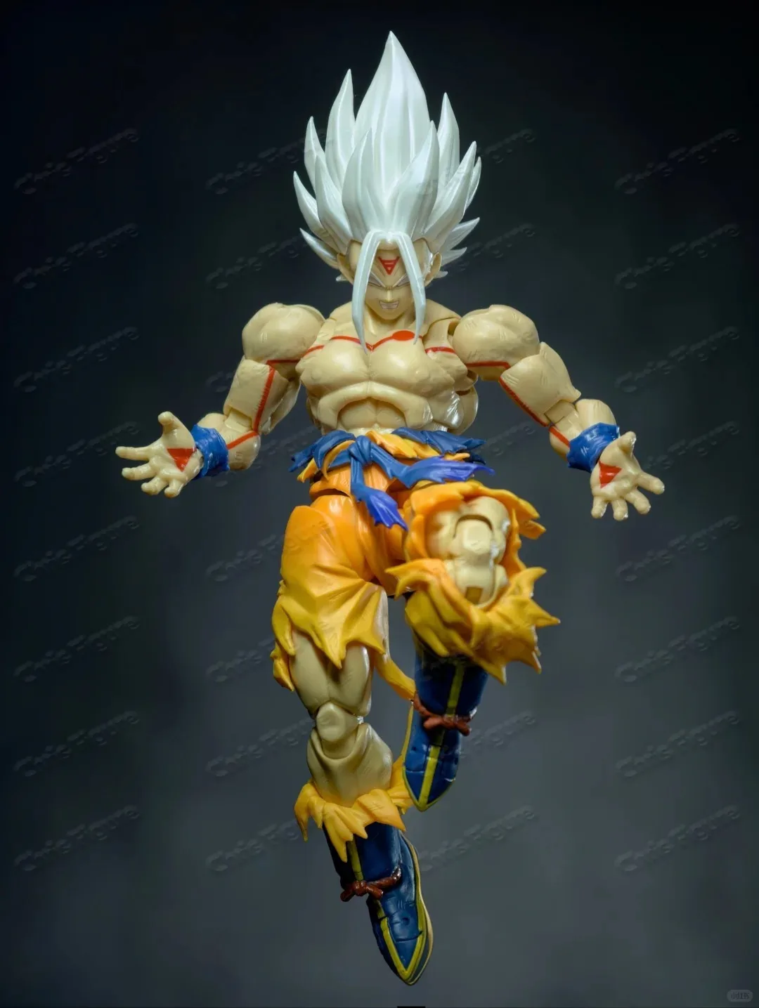 

[18hours Shipping]Black Hole Dragon Ball SHF Z White God Son Goku Action Figures Figurine Upper Body Plainface Carving Accessory
