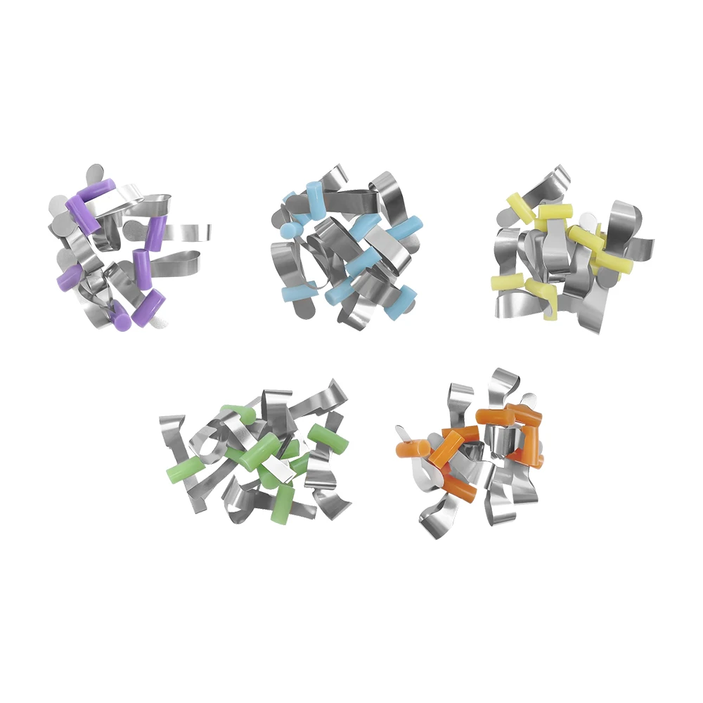 

50pcs/Box Dental Orthodontic Forming Sheet Sectional Contoured Metal Matrices with Positioning for Dentist Adult/Children