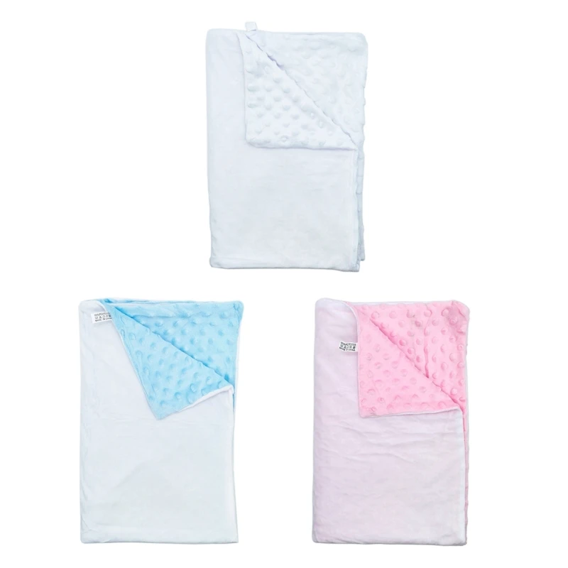 Heat Transfer Baby Blanket with Massage Beads Thermal Sublimated Receiving Blankets Double Layers Towel 30x40 inch