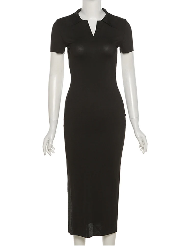 short sleeve bodycon maxi dress Mock Neck Shapewear Maxi Dress | Modal Slimming