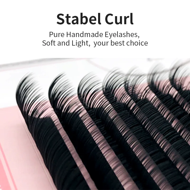 NATUHANA Eyelash Extension Premium Ellipse Flat Individual Split Tips Natural Soft Cilios Matte Mink False Eye Lash Makeup