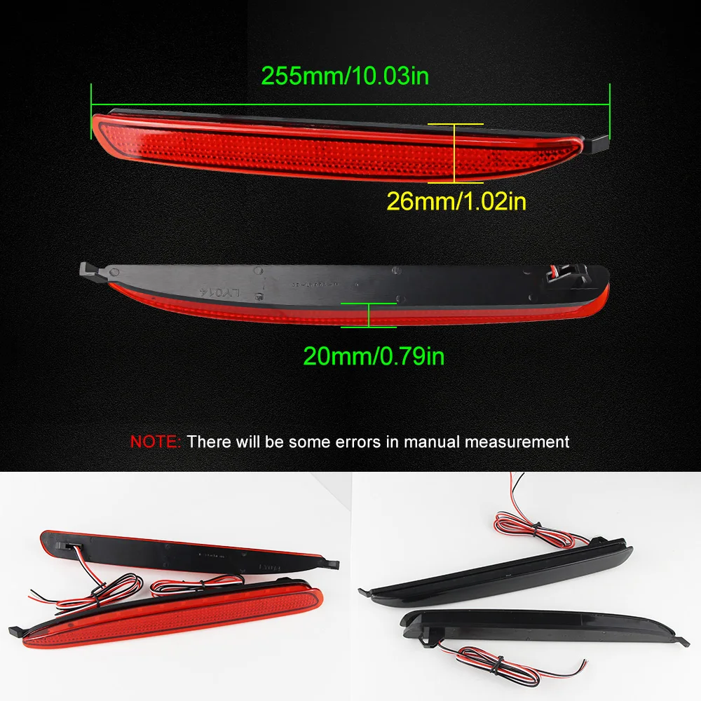 2PCS For Mazda 6 2003-2008 For Mazda6 Atenza Sport For Mazdaspeed LED Rear Bumper Light Car Reflector Brake Stop Running Lamp