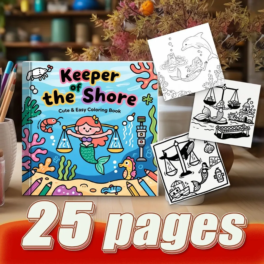 Mermaid And Afternoon Tea Integrated Coloring Book DIY Creative Graffiti Personality Expression With High Quality Paper