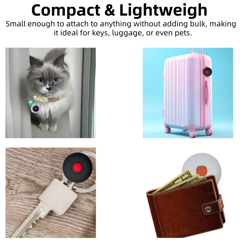 W Tag Bluetooth GPS Tracker for Android IP67 Waterproof Global Real-Time Tracking Anti-Lost Alarm for Keys, Pets, Luggage, Car