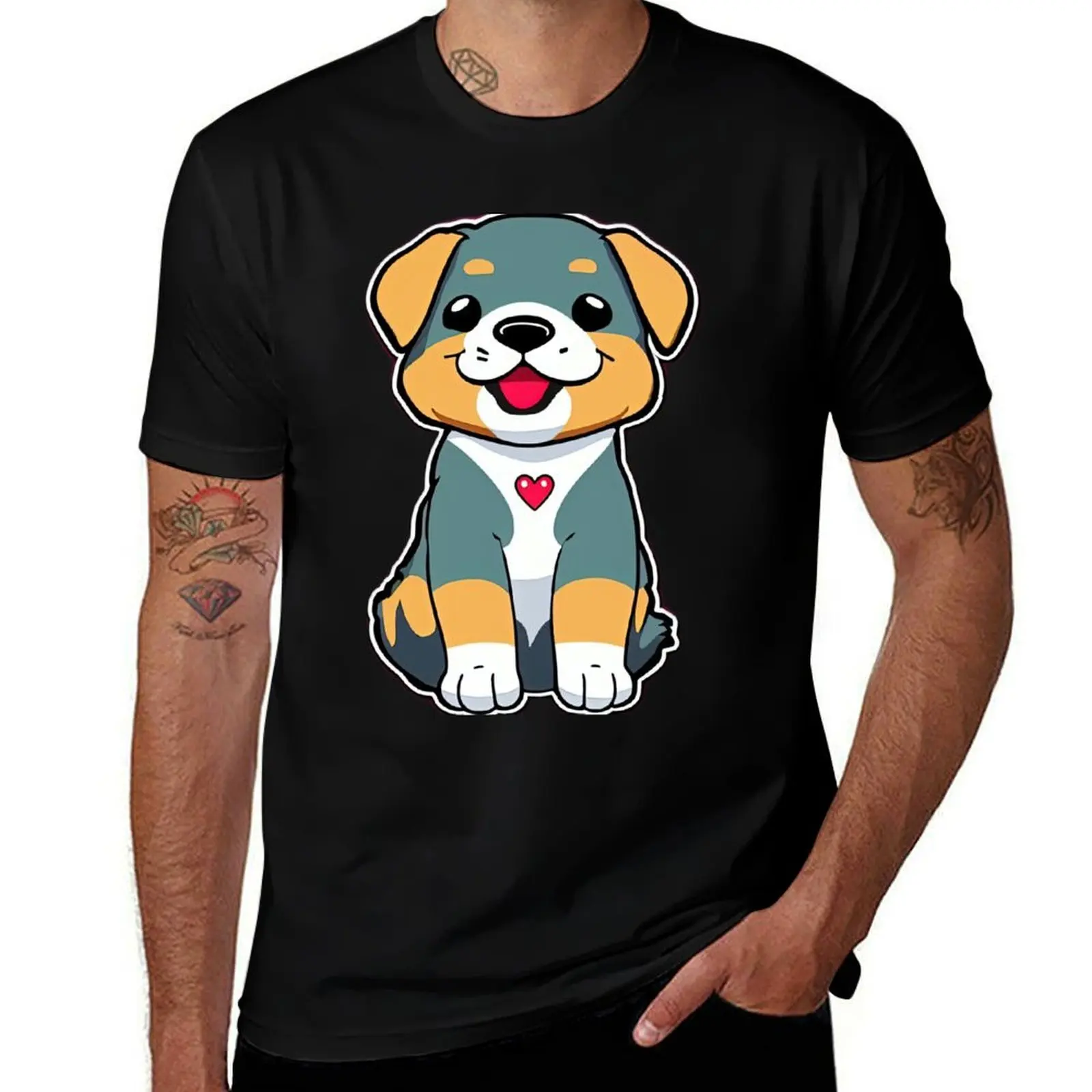 

A Playful Cartoon Puppy Design T-Shirt anime figures anime clothes affliction shirts customs design your own funny t shirts men
