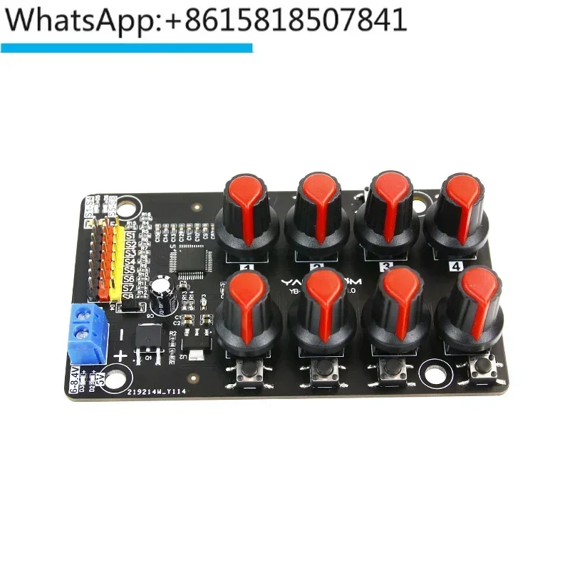 

Eight channel servo controller debugging board, mechanical arm testing driver development board, knob, eight channels