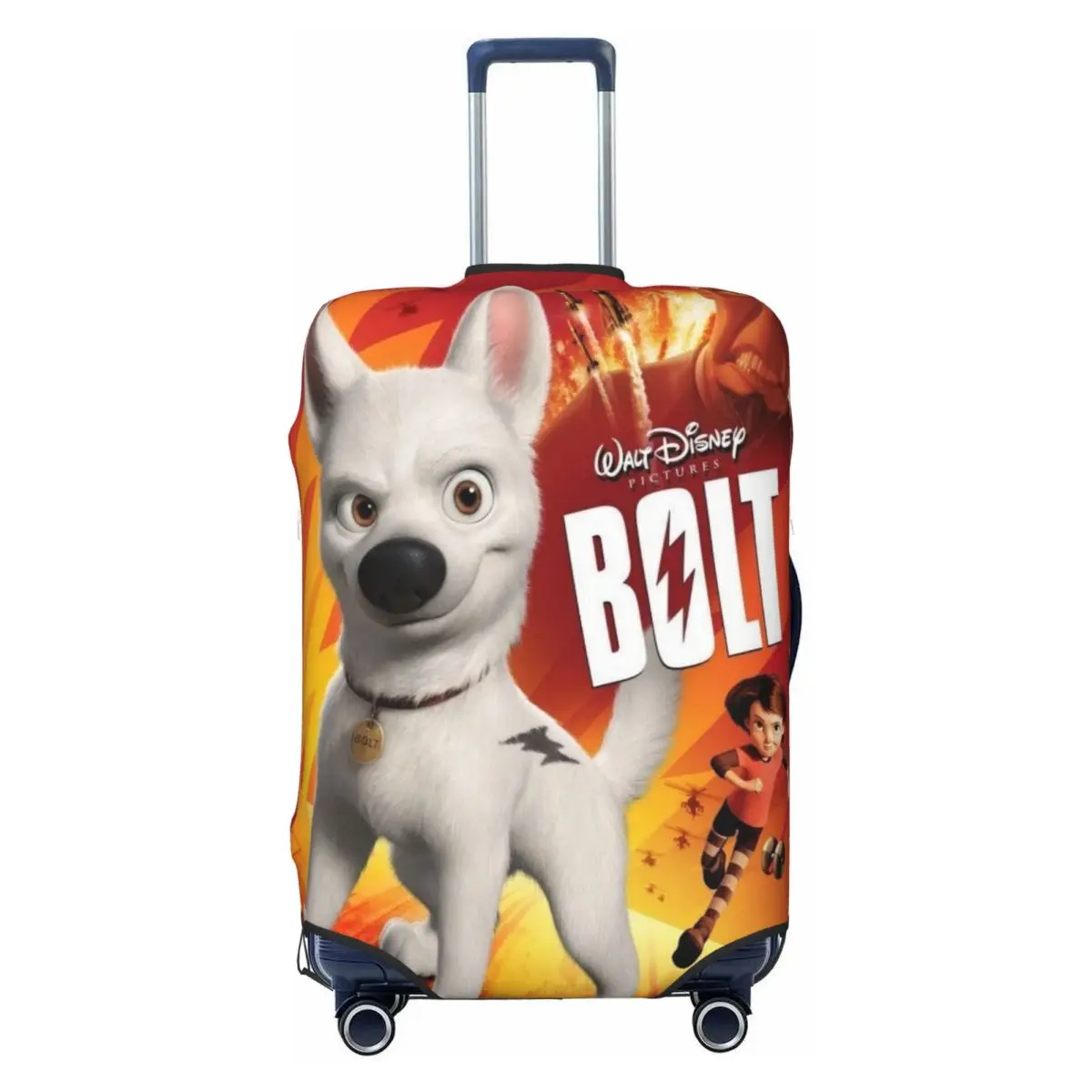 

Cartoon Bolt Dog Travel Luggage Cover Dust Proof German Shepherd Suitcase Cover Protector Fit 18-32 Inch