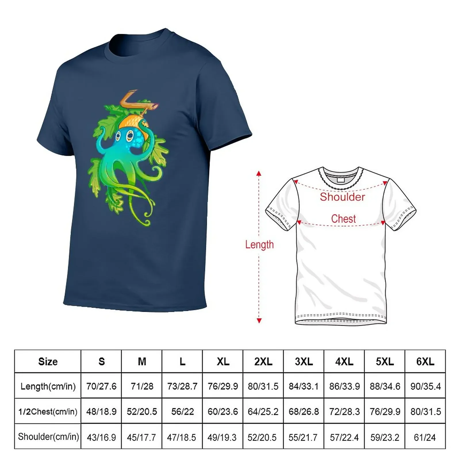 Acorn + Octopus T-Shirt funnys tees boys whites T-shirts for men cotton