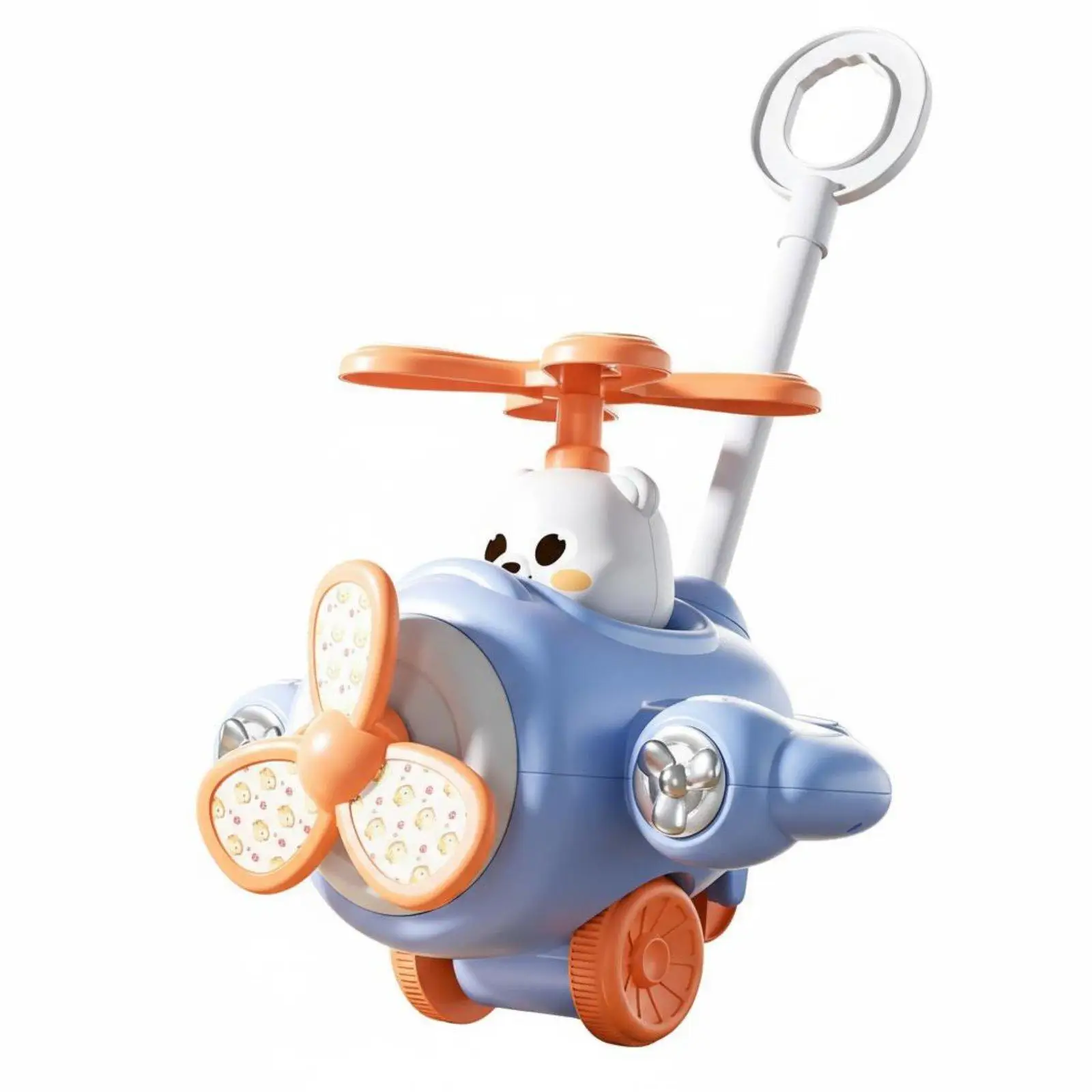 Airplane Push Stroller Rotating Propeller Toddler Push Along