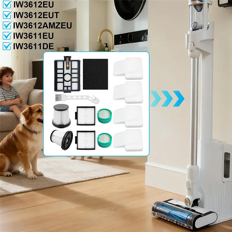 فلتر N92R كامل IW3612EU للمكنسة الكهربائية اللاسلكية Shark Detect Pro مع نظام فارغ تلقائي IW3612EU IW3612EUT #3