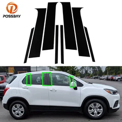 8Pcs Car Polished Pillar Posts Window Door Moulding Trim Cover for Chevrolet Trax 2015 2016 2017 2018 2019 2020-2022 Accessories