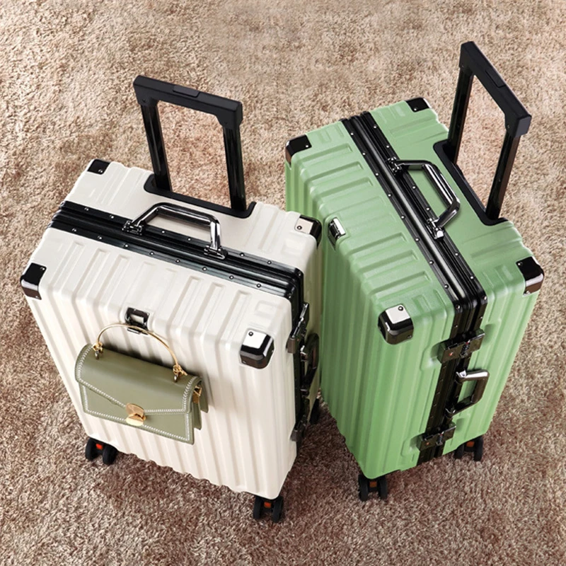 Plane luggage can board travel suitcase female new wear-resistant can sit strong durable thick luggage male pull rod trolley box