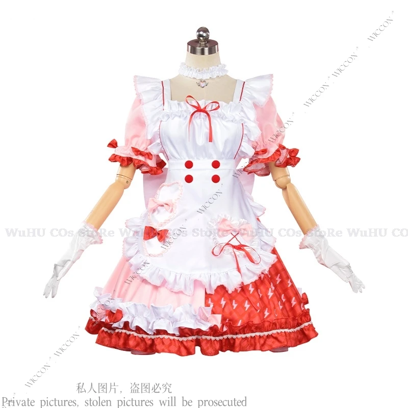 Goldenglow arknights cosplay traje vestido casa de flores nova mulher menina lolita bonito chá festa entrelazamento pele role play peruca