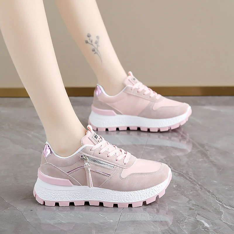 Women's Retro Thick-soled Sneakers Spring and Autumn New Outdoor Running Heightening Casual Women's Shoes Fashion Walking Shoes