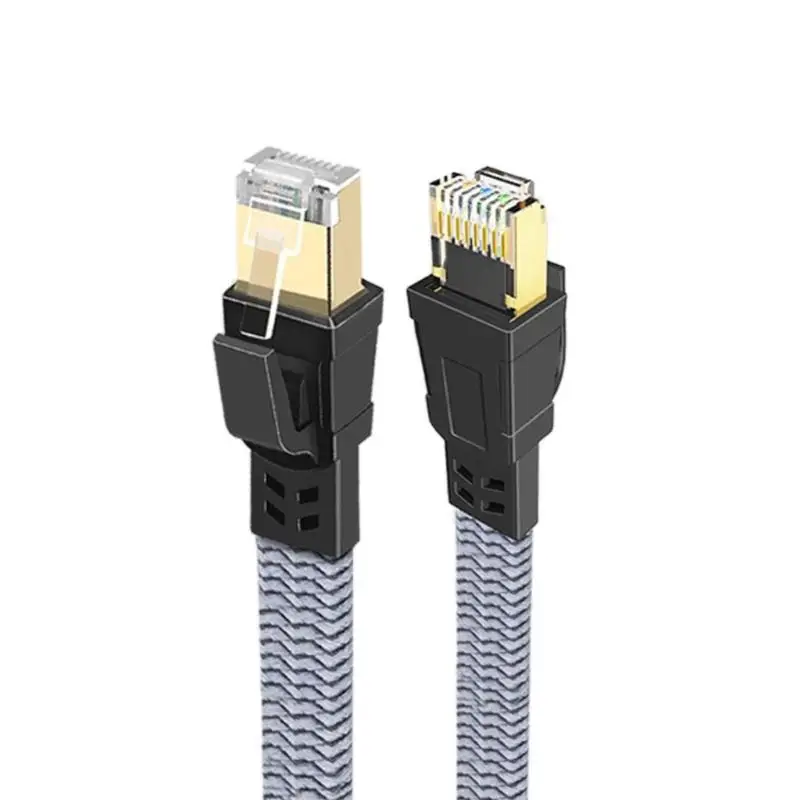 31BA Flexible Flat Cat8 Cable Internet 40 Gbps Transmisión Broteado RJ45 NETWORKING CIEN para servidor y nube