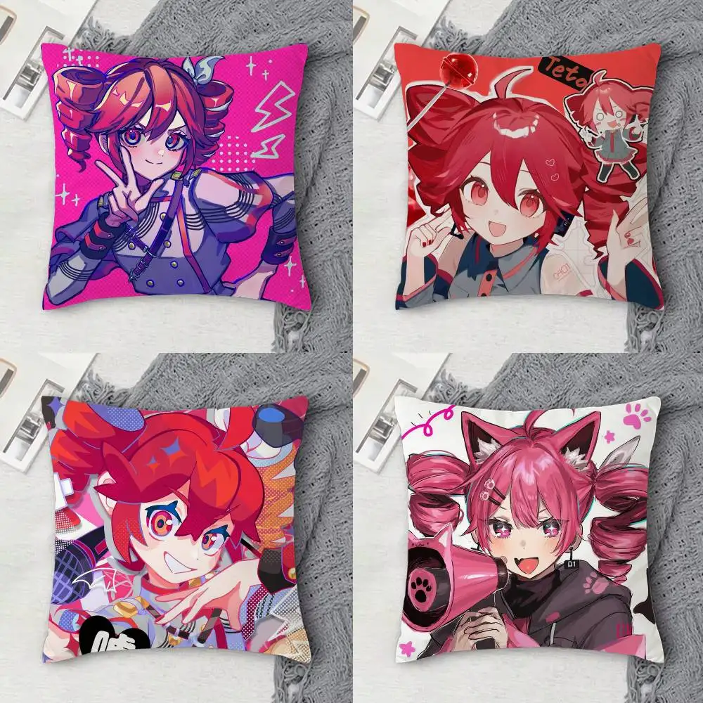 

Virtual Kasane Double-sided Printed Square Decorative Cushion Cover for Sofa Living Room Home Decor