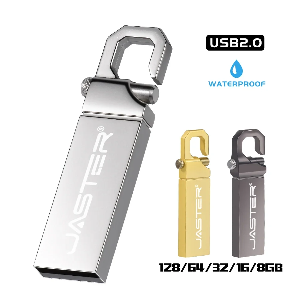 Jaster logotipo personalizado gratuito usb flash drive 128gb metal memória vara 64gb 100% capacidade real pen drive 32gb portátil u disco 16gb