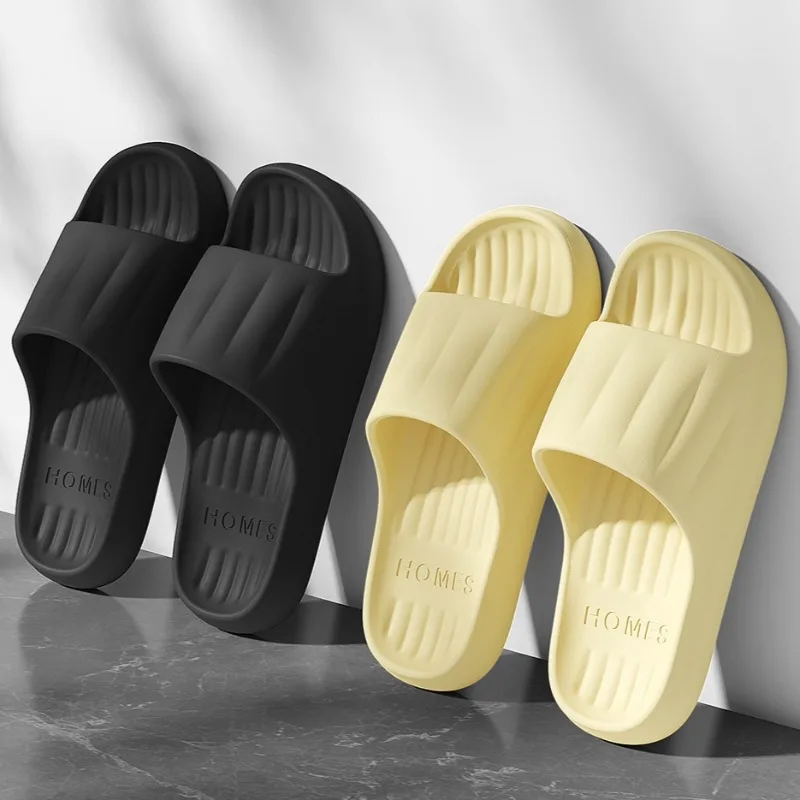 

Lightweight Soft Sole Eva Slippers Women Comfortable Solid Color Non Slip Bathroom Slides Woman Indoor Home Couple Shoes 45