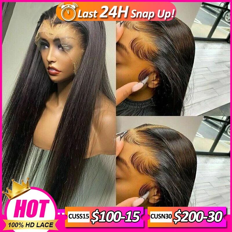 Melt Skin Real HD Lace Front Wig Pre Plucked Straight Wigs 13x6 HD SKINLIKE Lace Frontal Human Hair Wig Brazilian Hair For Woman