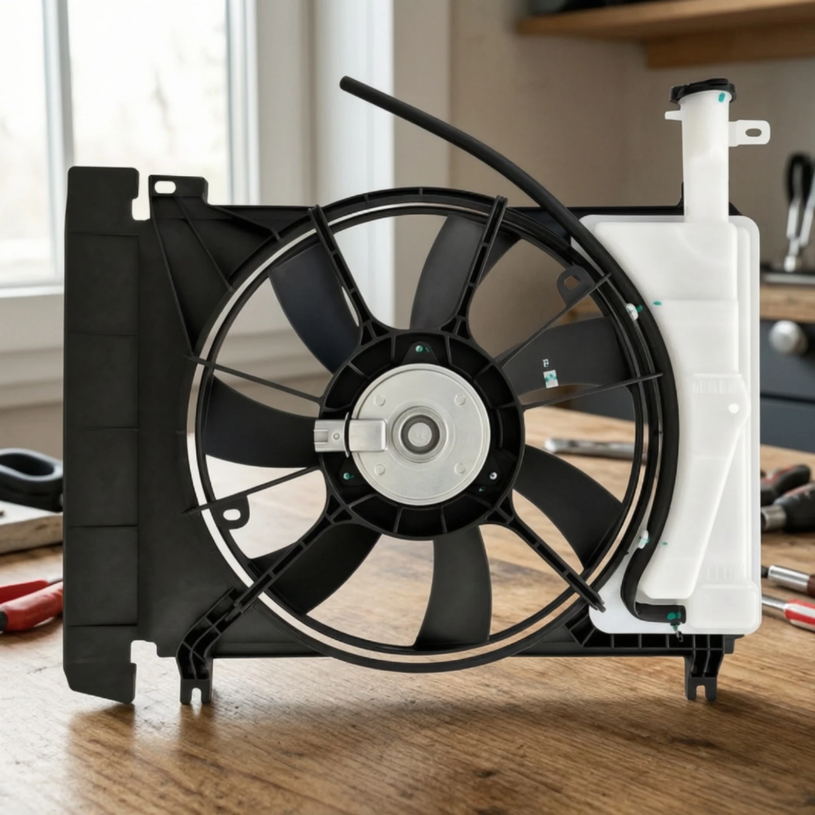 JBEC 013QM Cooling Fan Assembly Direct Replacement Japanese Automaker Yaris Cooling Core Fan Assembly Brushed Motor Sturdy