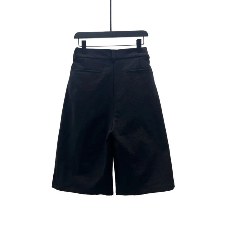 WVGA Summer New Men's Casual Shorts Wide-leg Versatile Pleated Stylish Loose Simple Elastic Waist Three-quarter Pants Ins W24438