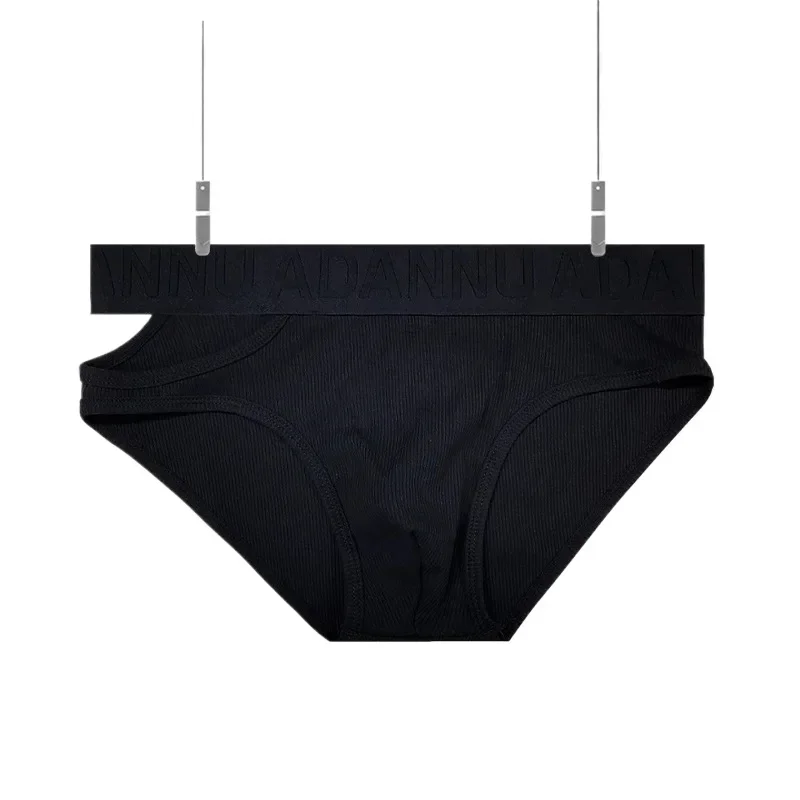 Solid color, simple, new, low-rise men's briefs, simple, convex pouch, crescent opening solid color underwear AD766
