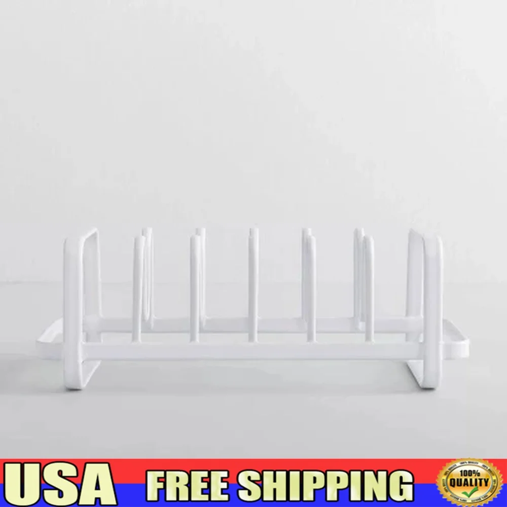 

Органайзер с крышкой кухонного шкафа, стальная полка для хранения кастрюль и сковородок с перегородками, удобный доступ, использование на столешнице