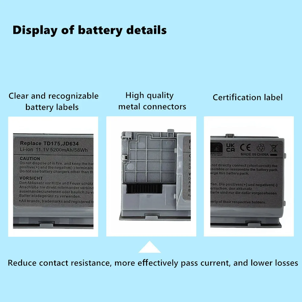 PD685 RD300 RD301 TC030 TD116 TD117 TD175 TG226 UD088 بطارية كمبيوتر محمول لديل خط العرض D620 D630 ل الدقة M2300 PC764 PC765