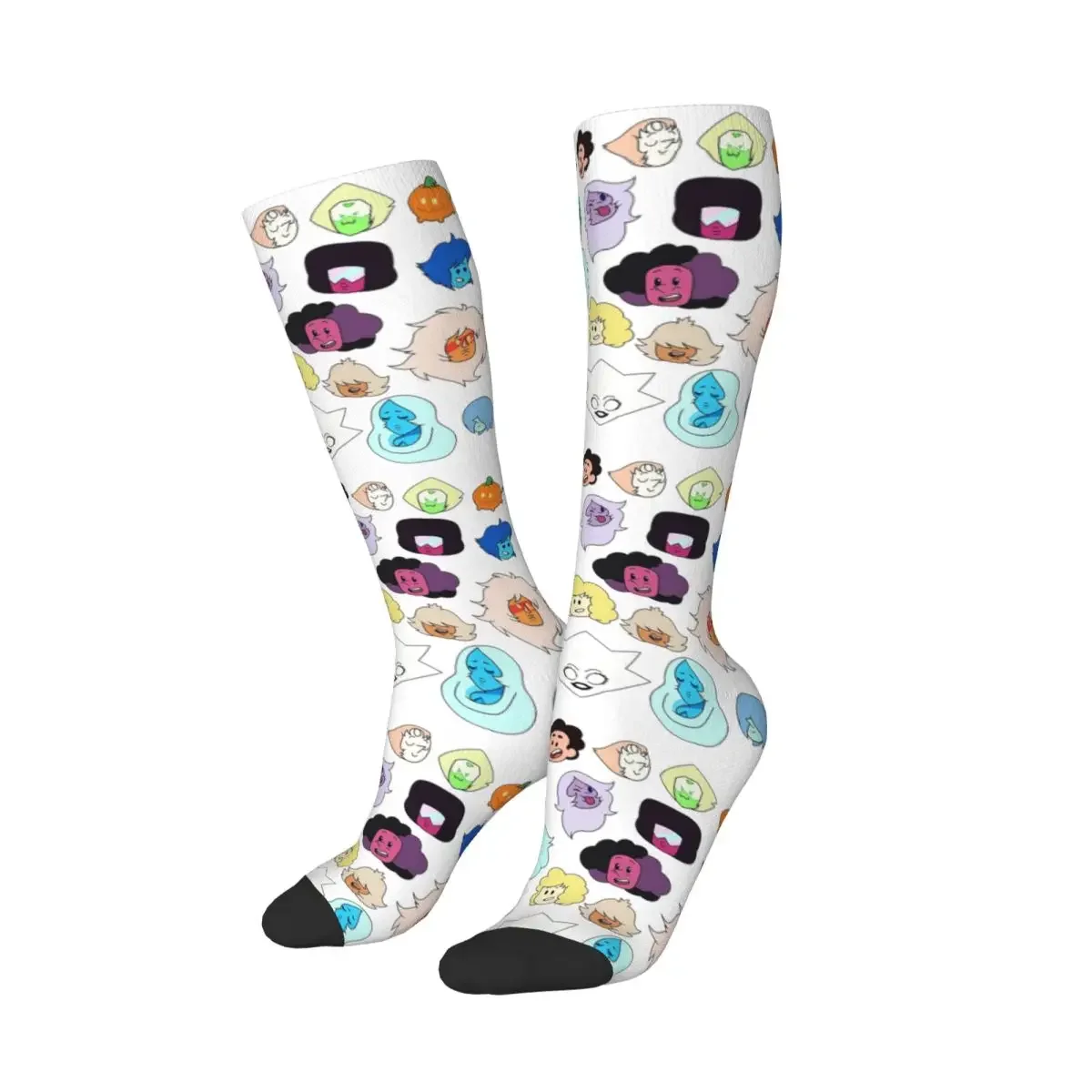 

Носки с головой Steven Universe, чулки высокого качества в стиле Харадзюку, всесезонные длинные носки, аксессуары для мужчин и женщин, подарок на день рождения