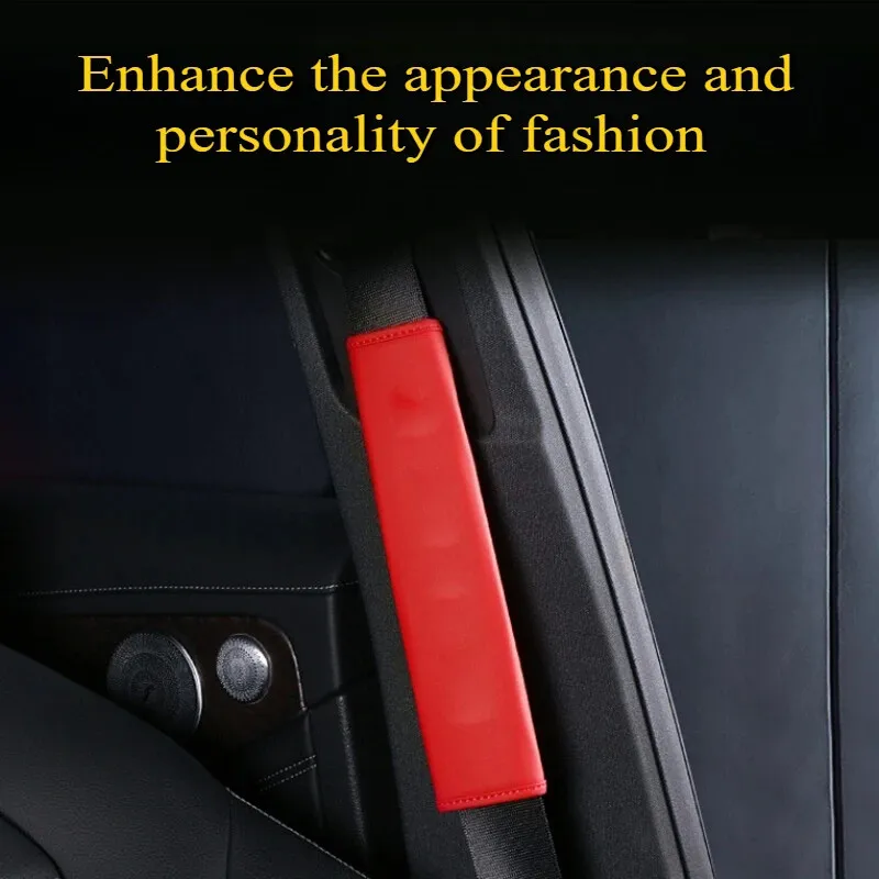 1pcs Extended Leather Seat Belt Cover Car Comfort Shoulder Protector Safety Decorative Protective Cover Car Interior Accessories