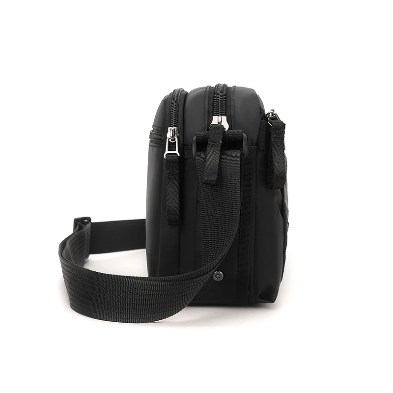 Fashion 3 Layers Multi pockets Men Messenger Bag High Quality Nylon Male Shoulder Bag Solid color Design Teenager Shopping Bag
