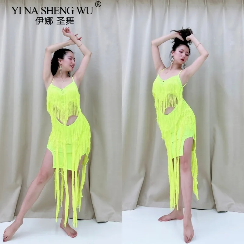 Vrouwen Buikdans Praktijk Uniformen Kwastje Rok Oosterse Danskleding Latin Salsa Prestaties Kostuum Groepsklasse Outfit