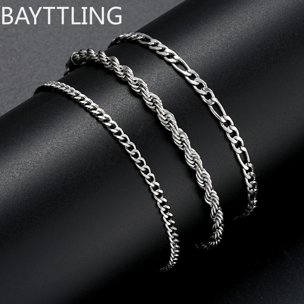 New 8 Inches 925 sterling silver Punk Figaro Chain Bracelet for Men Women Hip Hop Bracelet Party Fashion Jewelry Gifts wholesale