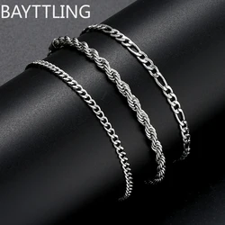 New 925 sterling silver 8 Inches Punk Chain Bracelet for Men Women Hip Hop Bracelet Party Fashion Jewelry Gifts wholesale