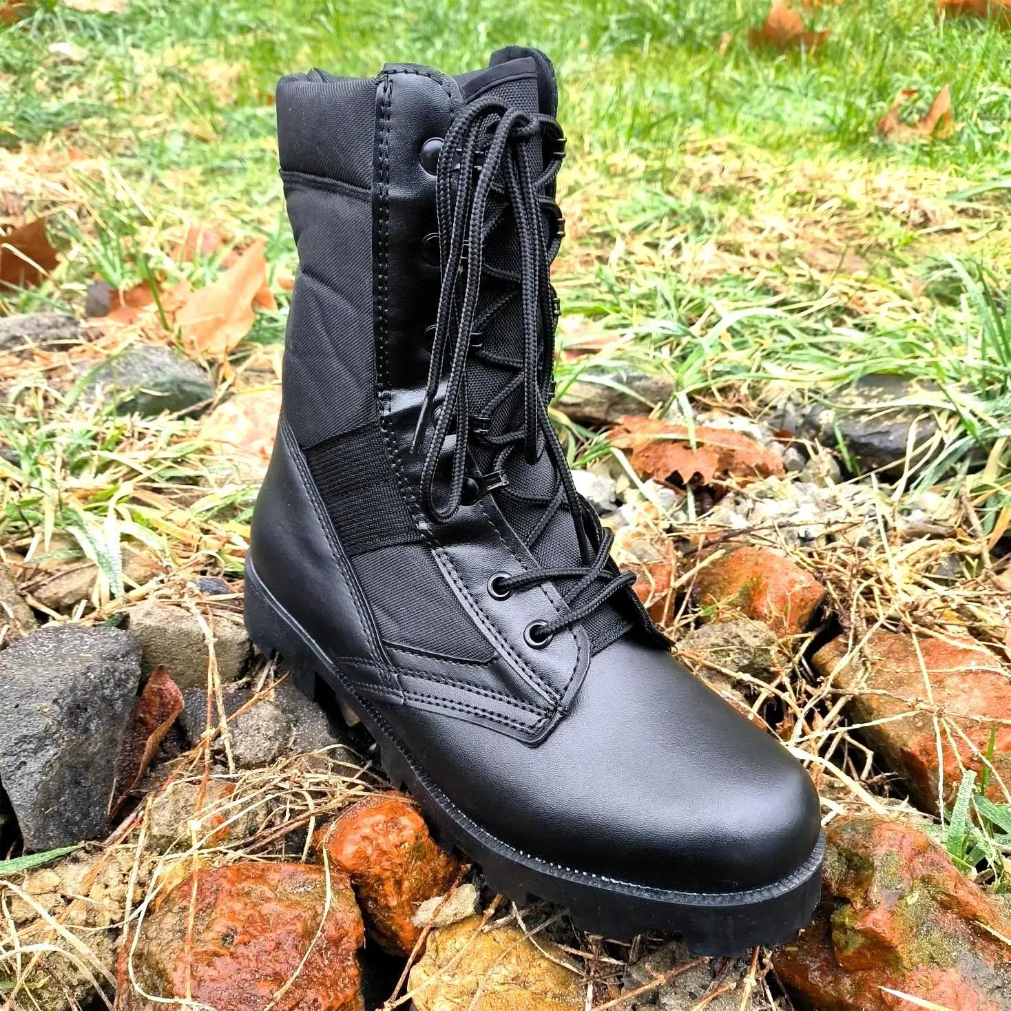 Mens High-top Boots Outdoor Non Slip Hiking Boots Classic Military Tactical Booties Lace Up Desert Ankle Boots Botas Para Hombre image 5