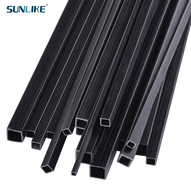 4pcs/Lot Carbon Fiber Square Tube Length 500mm Outer Diameter 3mm 4mm 5mm 6mm 8mm 10mm Carbon Square Tube