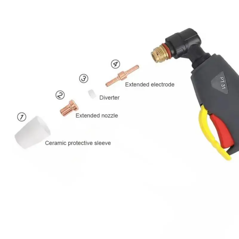 

Cross-border Wenzhou 40A PT31 Plasma Cutting Accessories LG40 Electrode Nozzle Protective Cover Shunt CUT Welding Nozzles