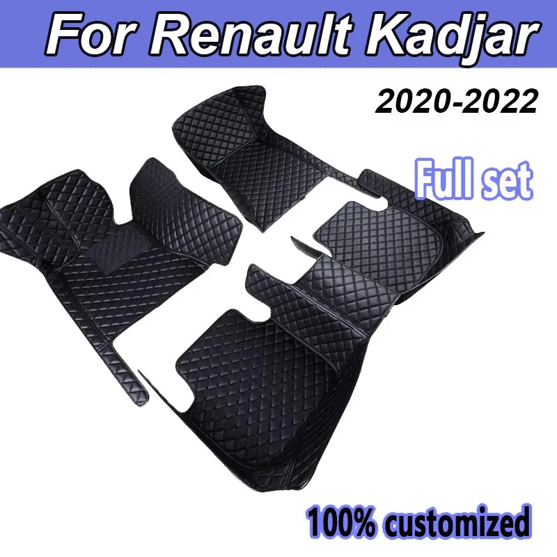 Custom 3D Full Coverage Car Floor Mats for Renault Kadjar 2015-2019 Duster 2011-2022 Fluence Koleos Interior Accessories Carpet