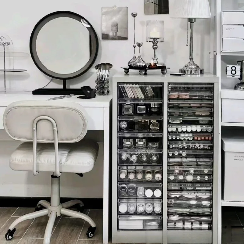 A4 File Cabinet Beauty Accessories Nail Art Storage Cabinet Cosmetics Finishing Multi-layer Drawer Type Flat Bottom Sample Bakin