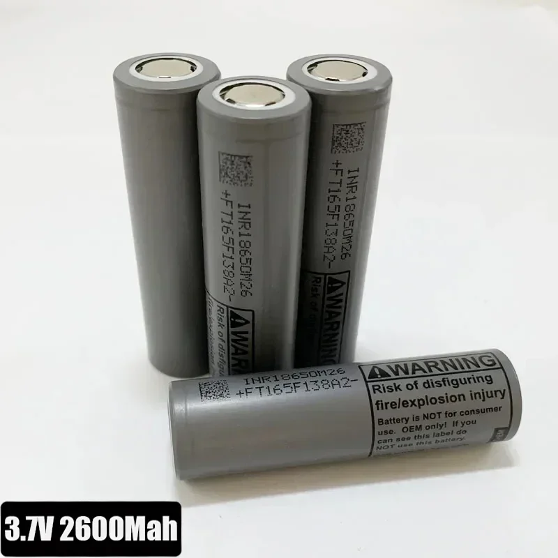 1-20PCS INR18650M26 power battery 3.7V 2600mAh 10A discharge 18650 lithium battery for electric toys replacement battery