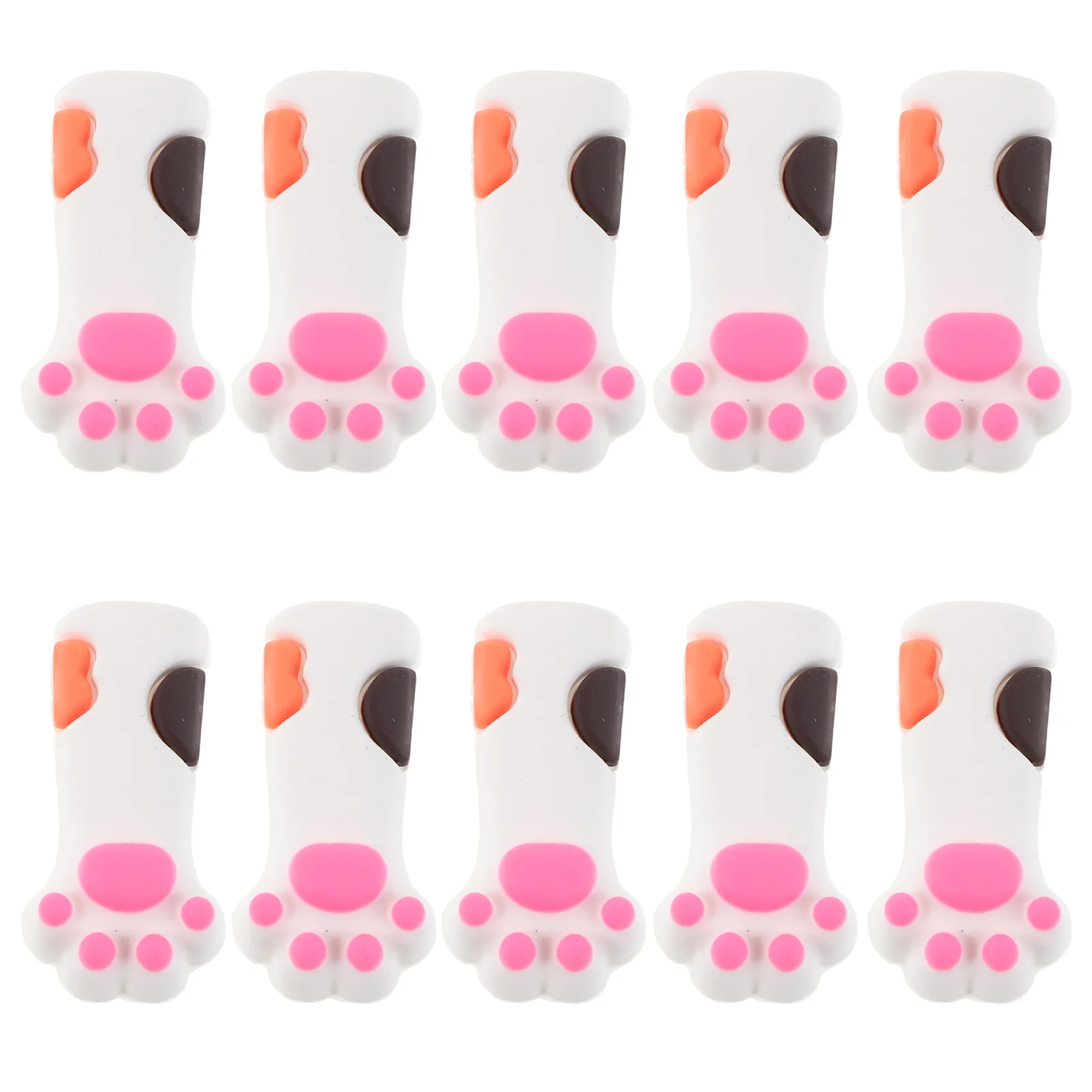 

10Pcs Universal Fit Silicone Nipper Protectors Cute Cat Paw Nail Tool Covers for Manicure Pedicure Scissors Tweezers Reusable