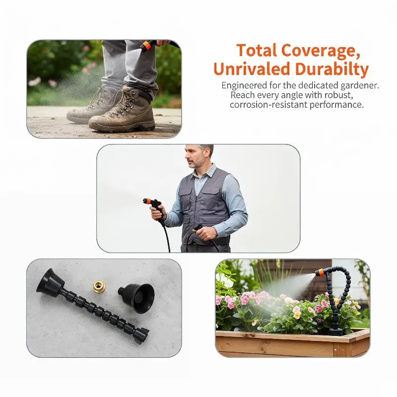 1Pcs High Pressure Nozzle Garden Sprayer Adjustable Water Sprinkler Cleaning Tool for Outdoor Lawn Car Patio
