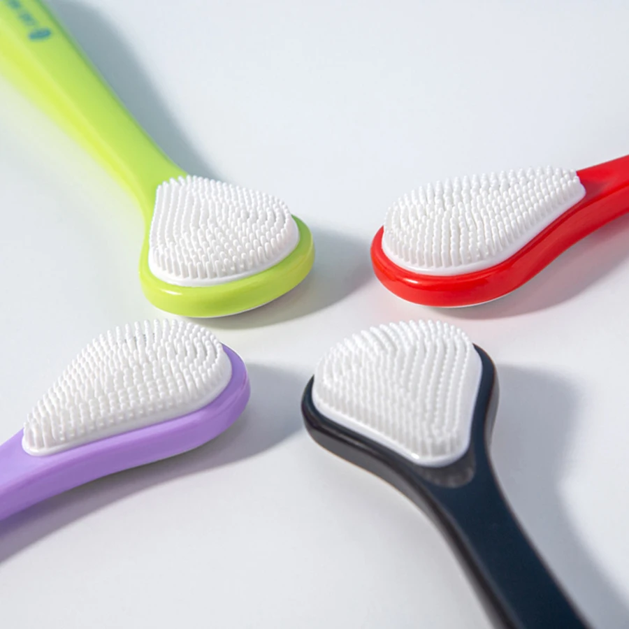 2 /4 pieces with tongue scraper household deodorizing breath tongue coating brush blister paper card packaging