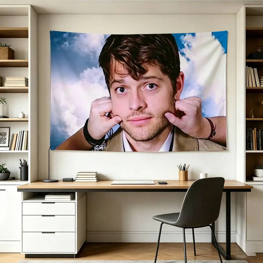 Fallen Angel C-Castiel Supernatural   Flags Wall Hanging Background Art Banner for Bedroom Home Outdoor Decor